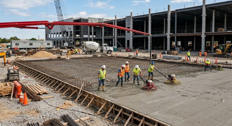 Commercial Slab Construction in Warner Robins, GA