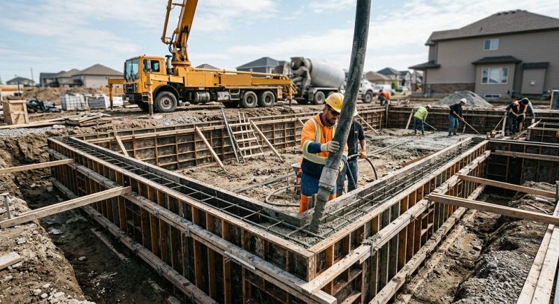 Foundation Wall Pouring in Perry, GA